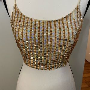 COPY - 🌟 NWOT Sequin open back top. Beautiful in (sun)light.